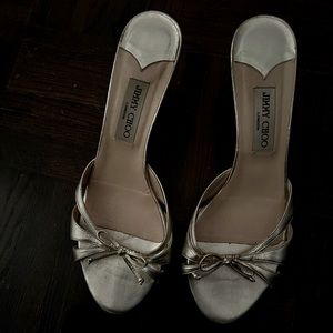 Gold Jimmy Choo Mules